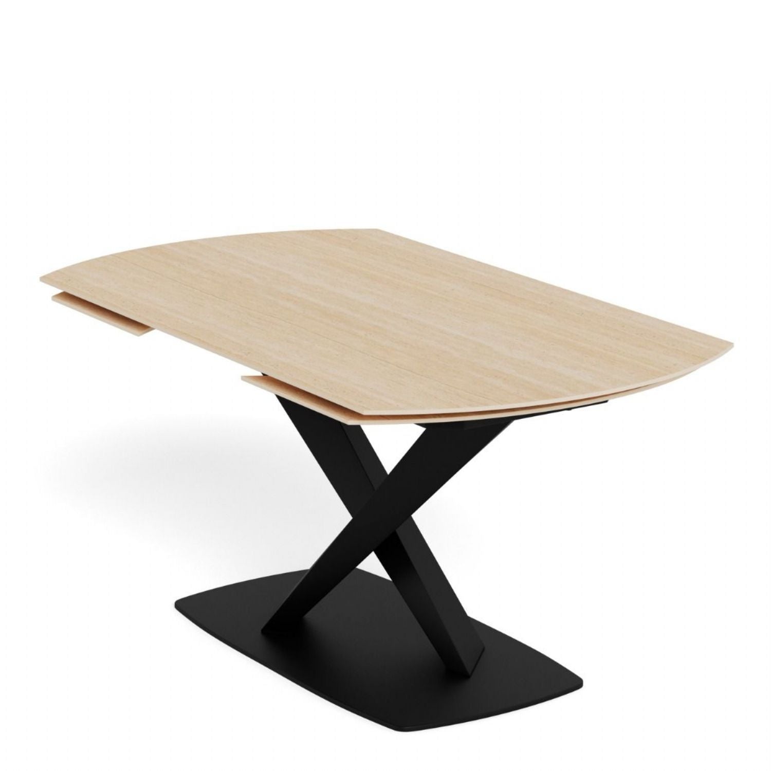 Morella Oval Extending Dining Table in Sand Ceramic 160 to 240cm