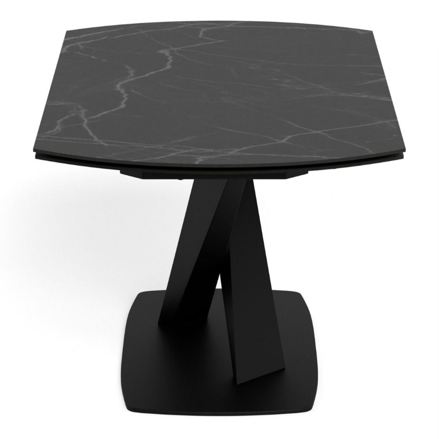 Morella Oval Extending Dining Table in Black Ceramic 160 to 240cm