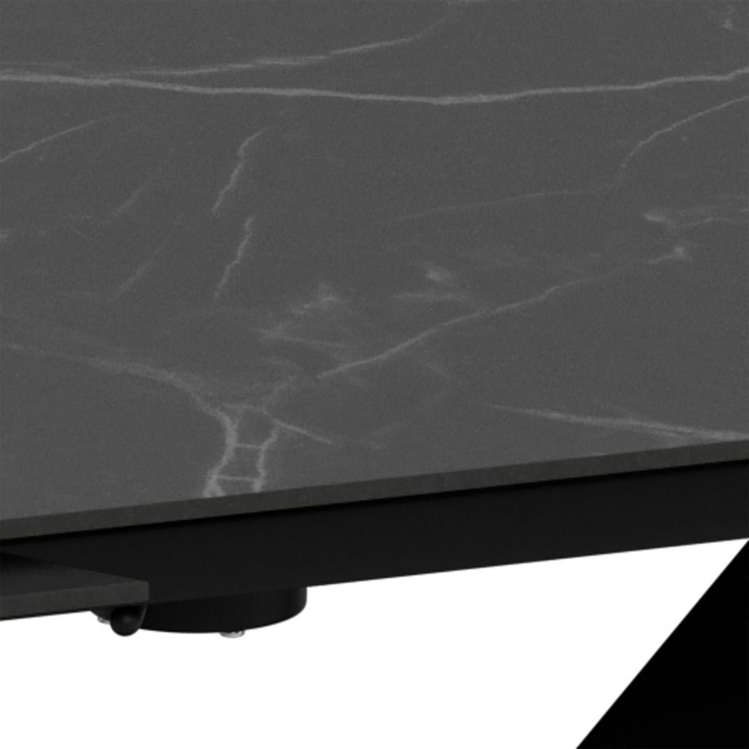 Morella Oval Extending Dining Table in Black Ceramic 160 to 240cm
