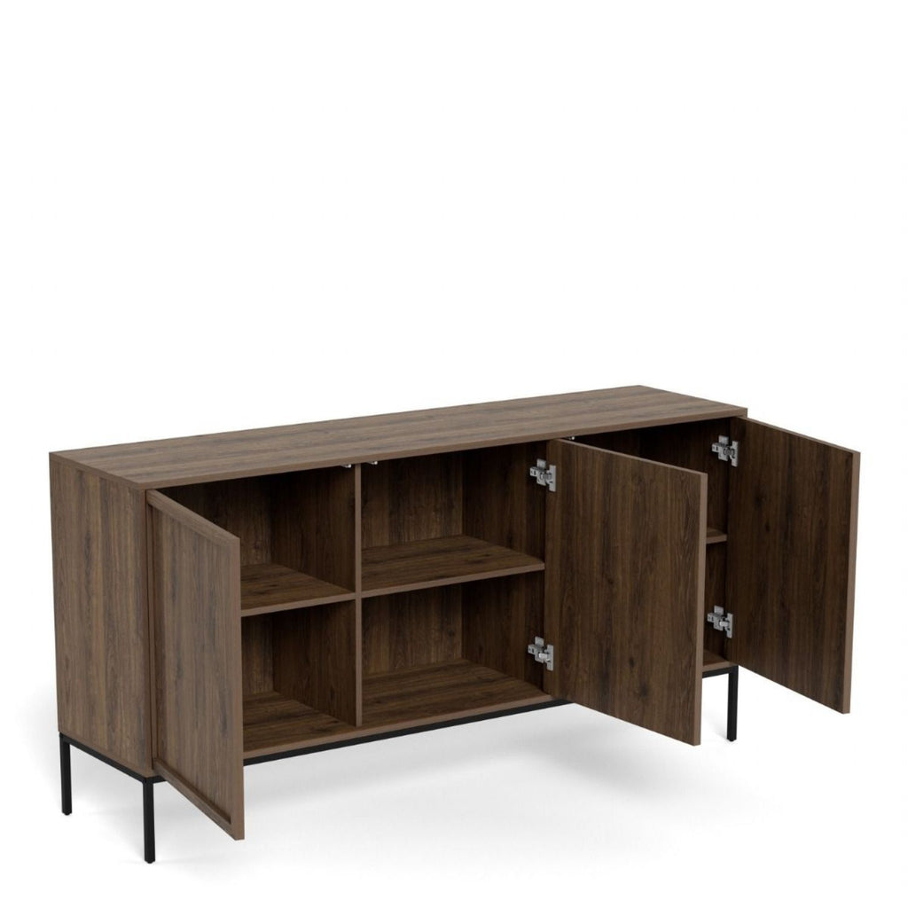 Palmdale Sideboard with 3 Doors in Smoked Oak