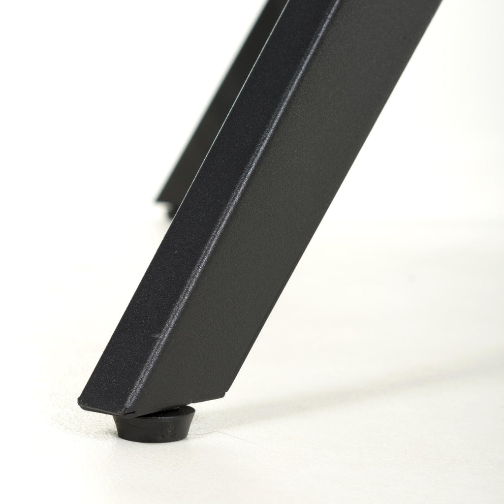 White Marble Effect 120cm Dining Table with X Frame Legs