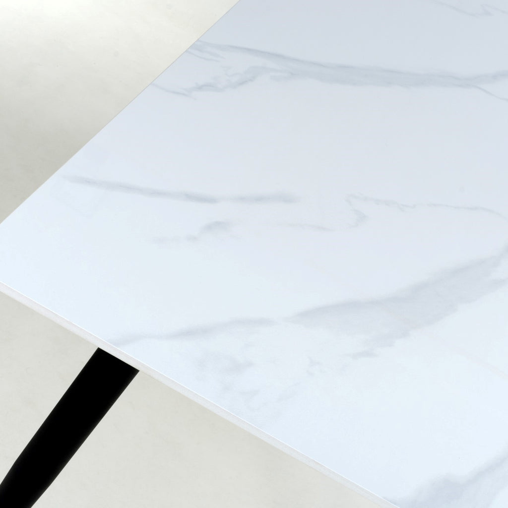 White Stone 120cm Dining Table