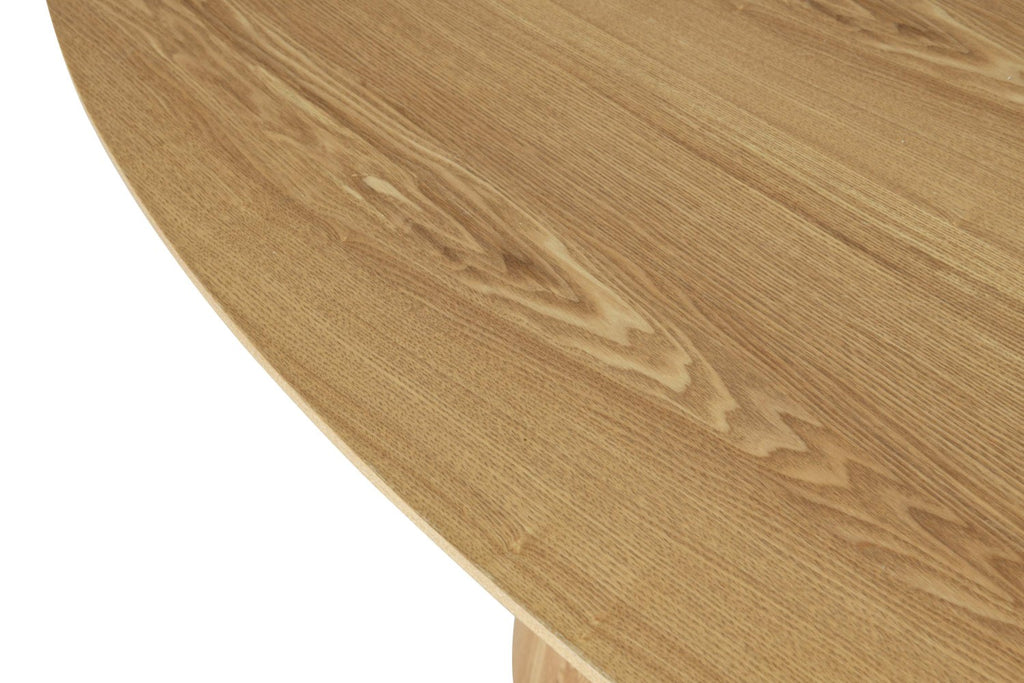 Natural Wooden 160cm Oval Dining Table Pedestal Base