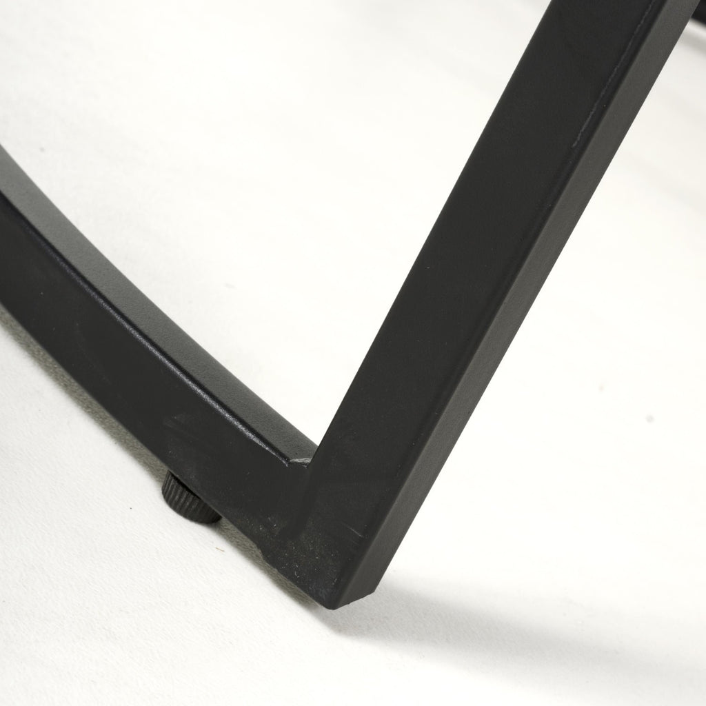 Green Texture Mable Effect Top Round Nest of 2 Tables