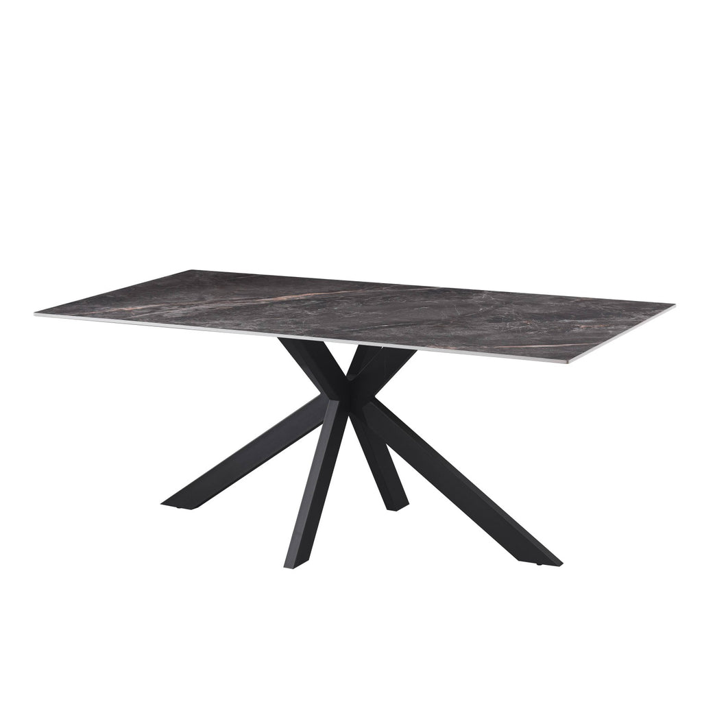 Tokyo Large 1.8m Ceramic Grey Dining Table