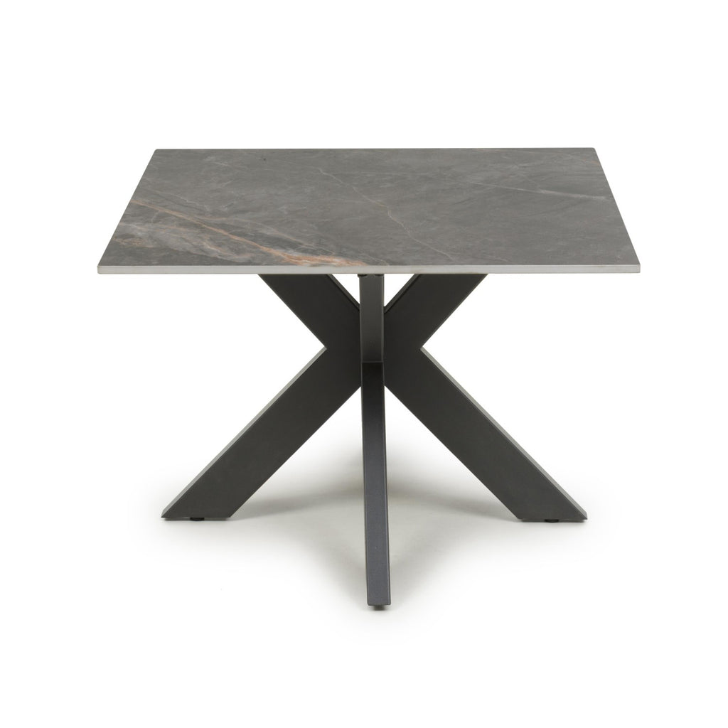 Tokyo Square Ceramic Grey End Table