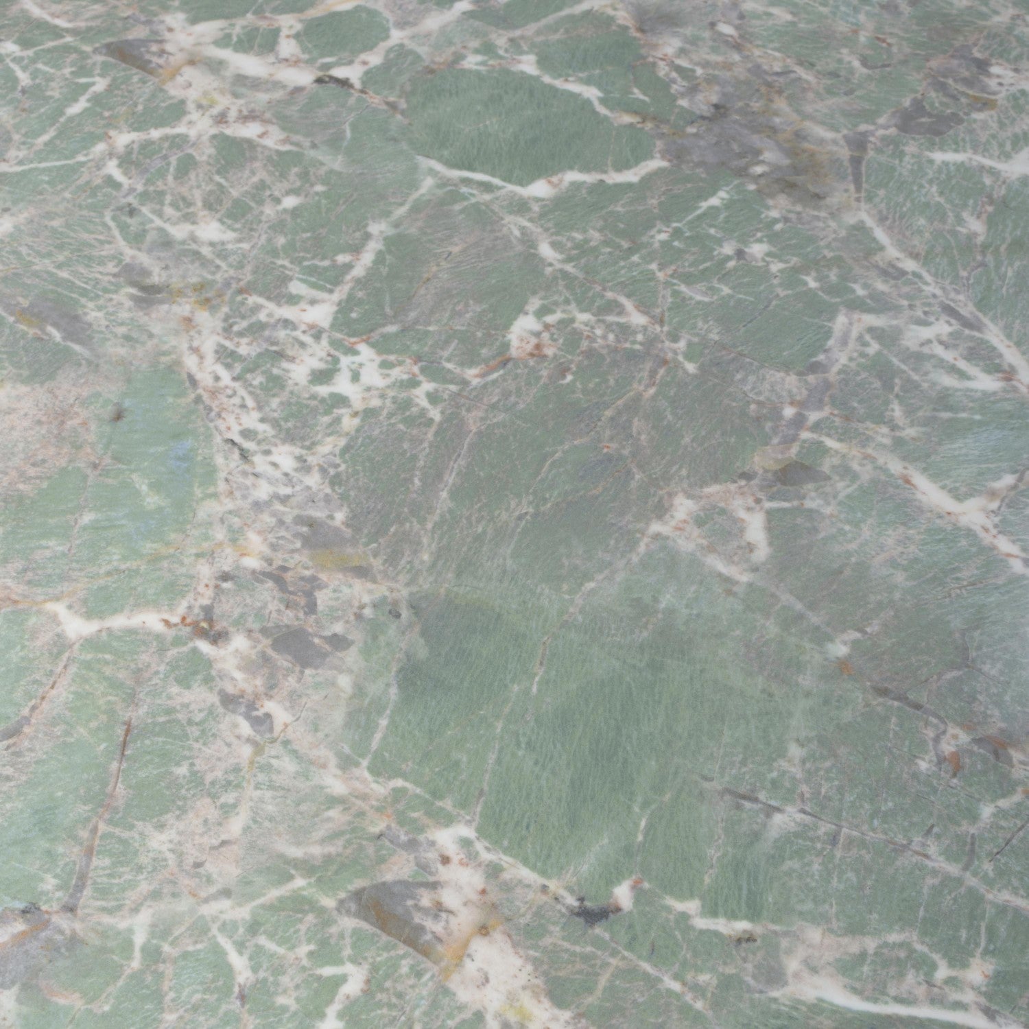 Green Grey Marble Effect 135cm Round Dining Table Metal Base