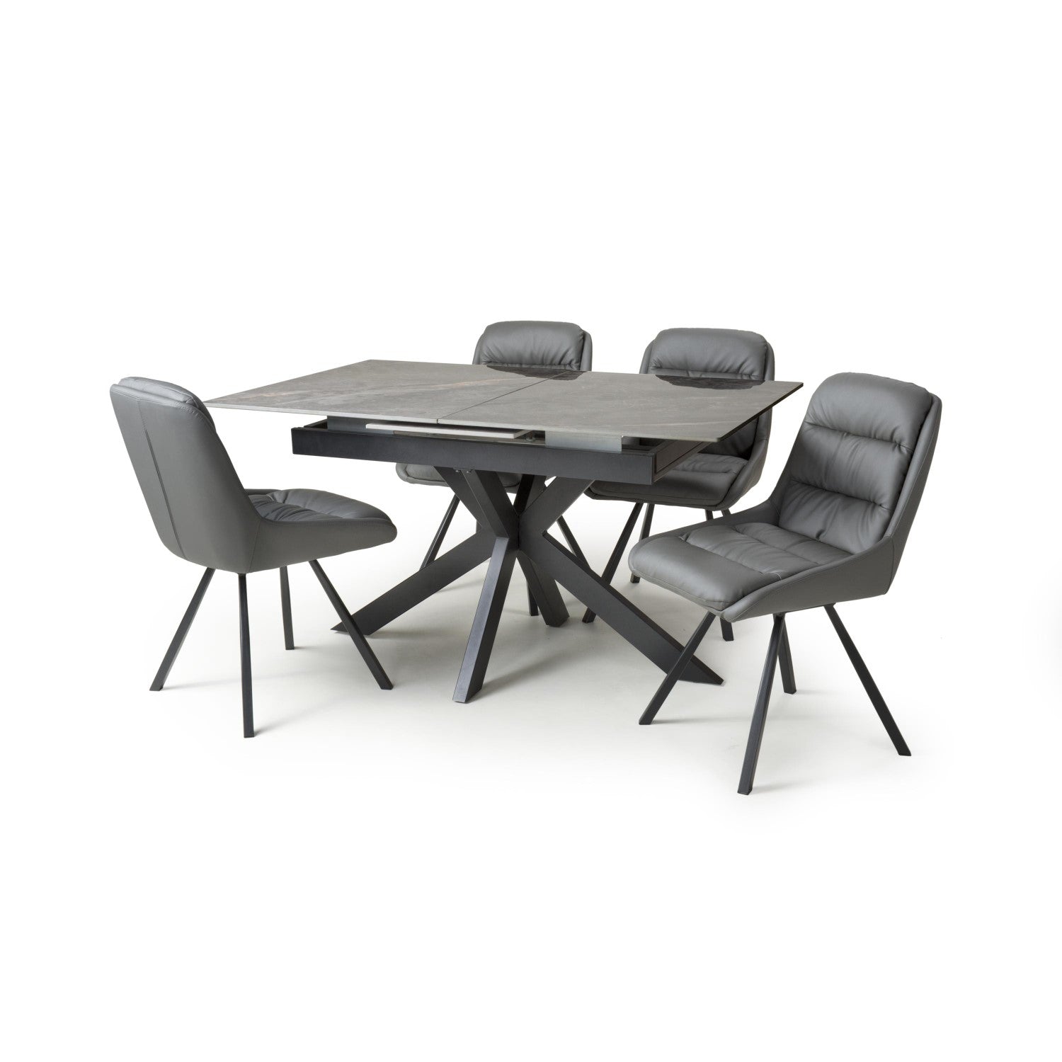 Tokyo Extender Grey and 4 Arnhem Grey Dining Set