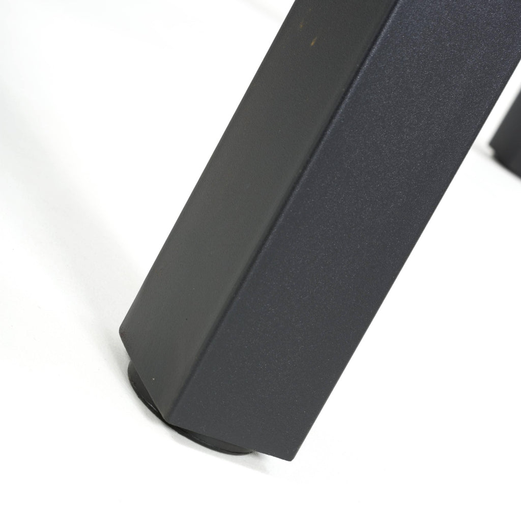 Grey Concrete Effect Top 1.2m Dining Table with Black Legs