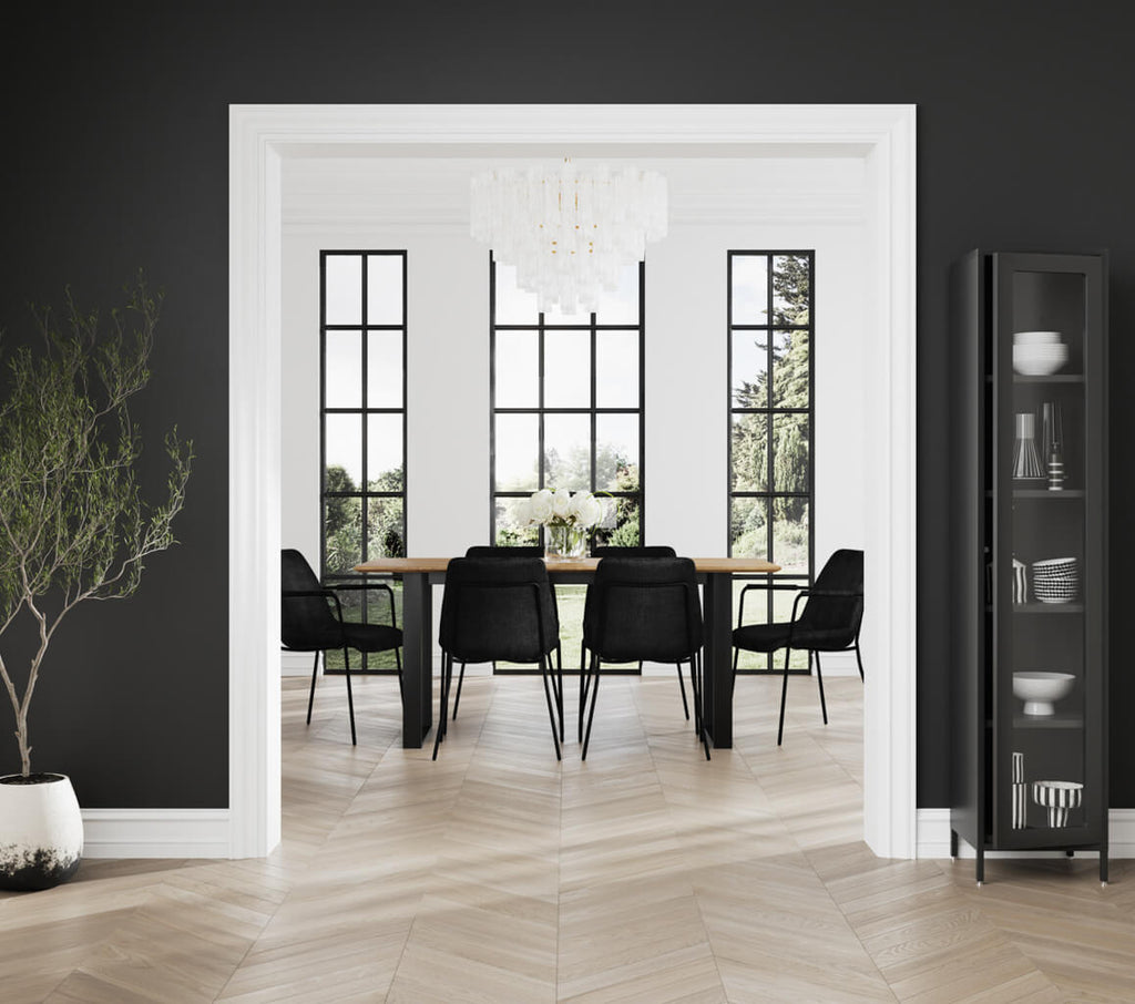 Antibes Russet And Black Dining Table