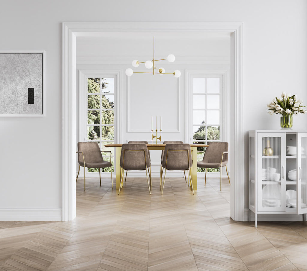 Antibes Russet And Gold Dining Table