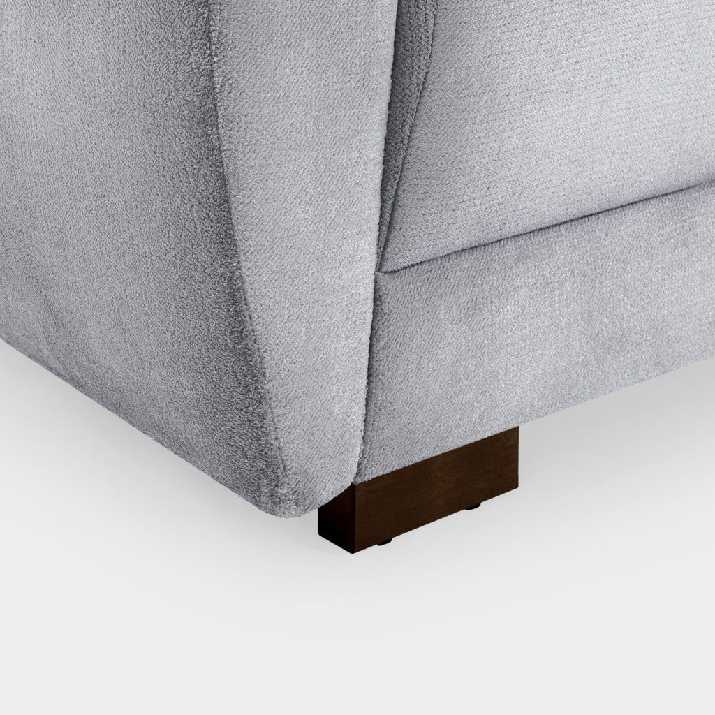 Grey Chenille Fabric 3 Seater Large Sofa