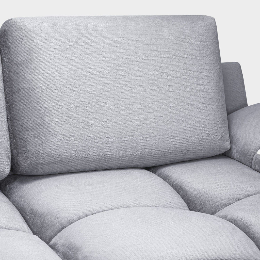 Grey Chenille Fabric 3 Seater Large Sofa