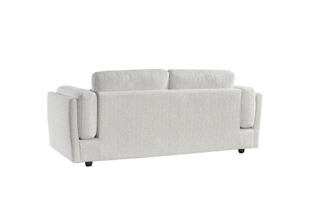 Beige Chenille Fabric 3 Seater Sofa with Chunky Arm Cushions
