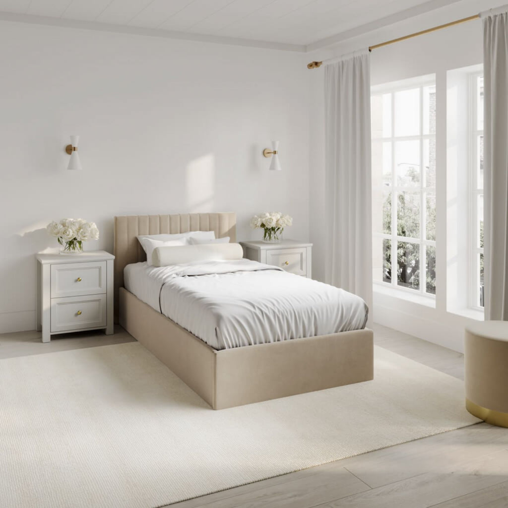 Berlin Beige Single Bed