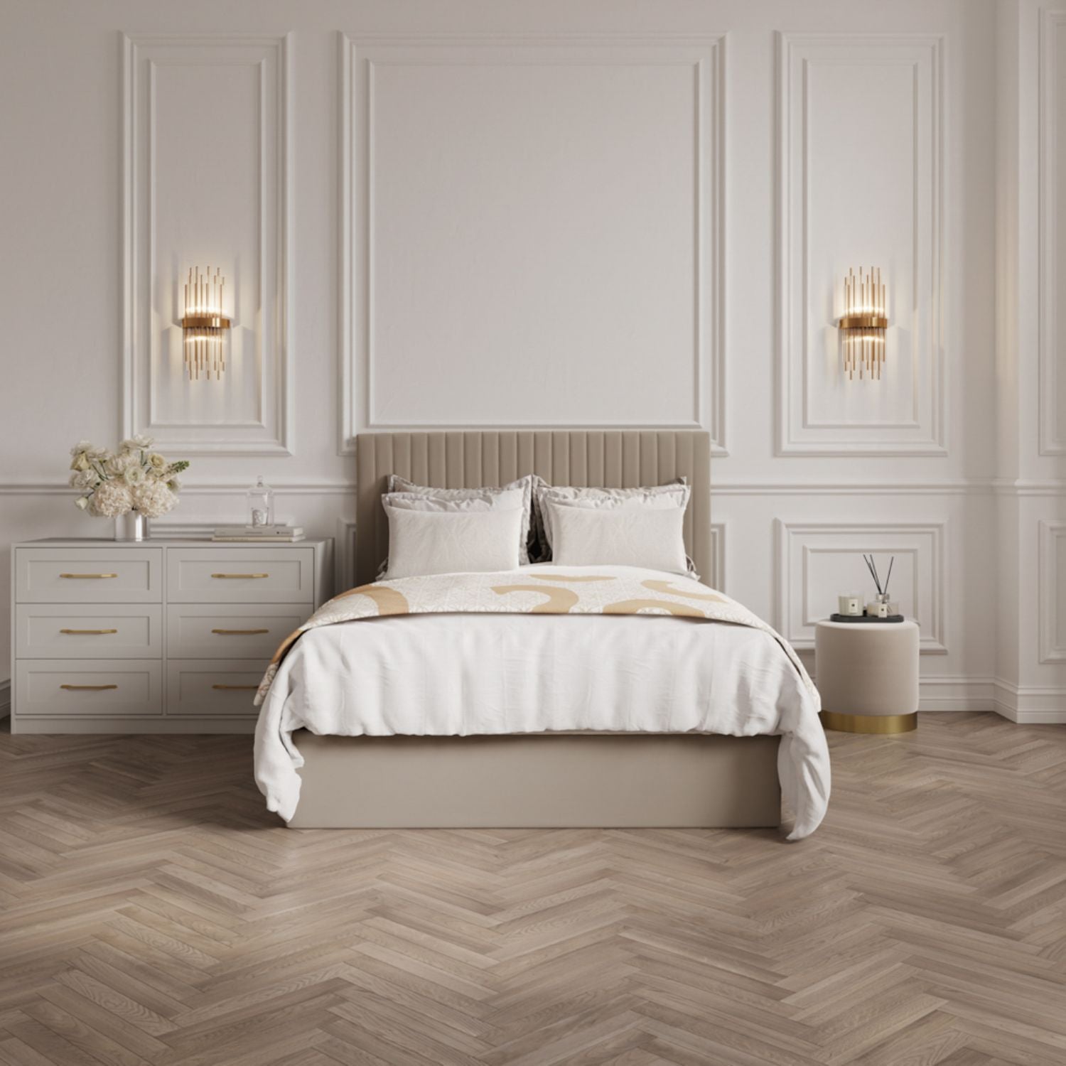 Berlin Beige Tall Double Bed