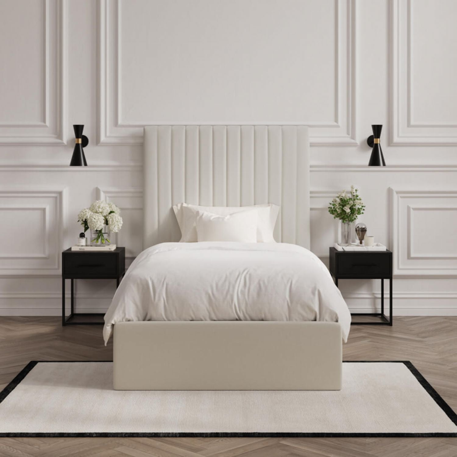 Berlin Milk Tall Single Bed
