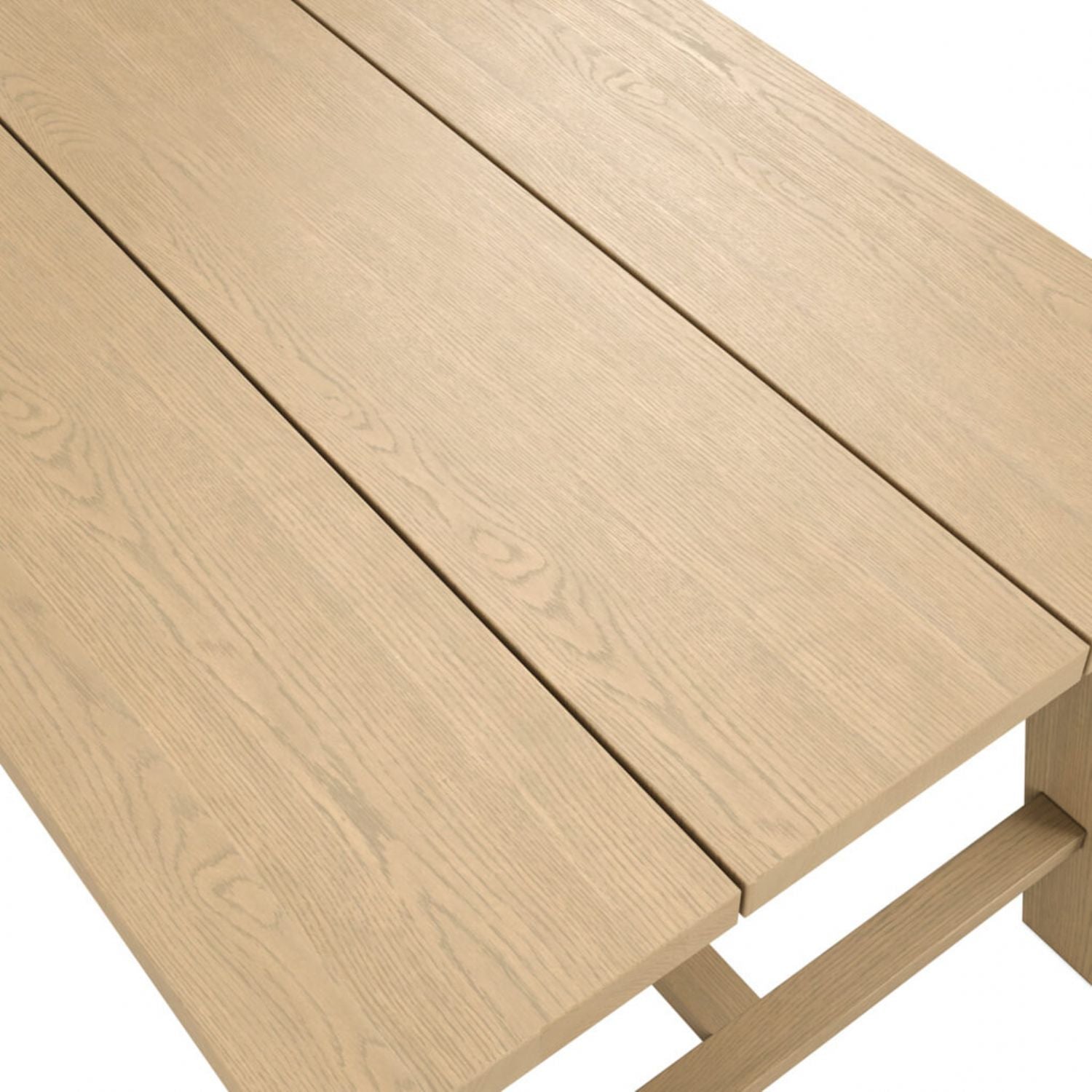 Latte Wood 8 Seater Dining Table with Grain Effect