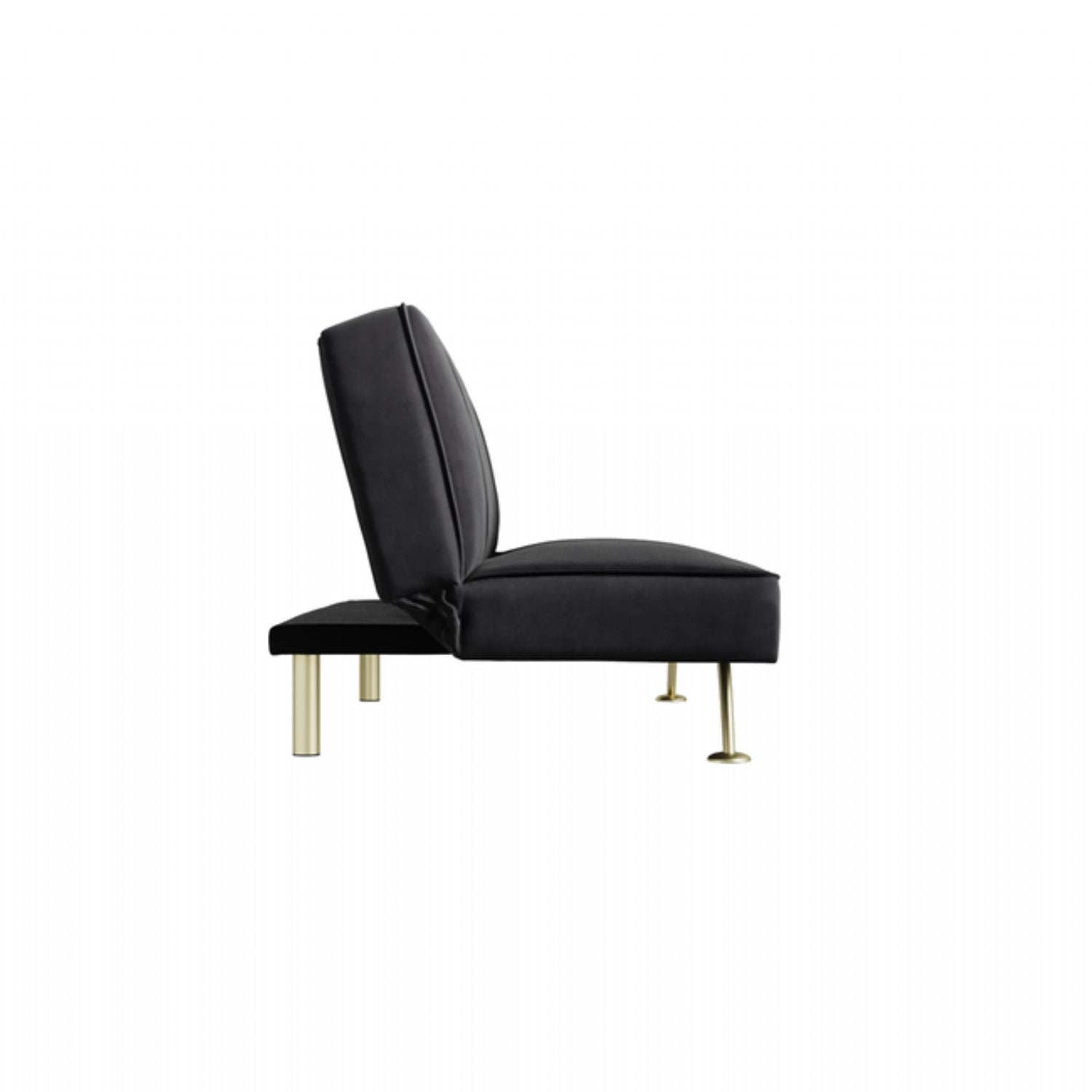 Modern Black Velvet Fabric Sofa Bed