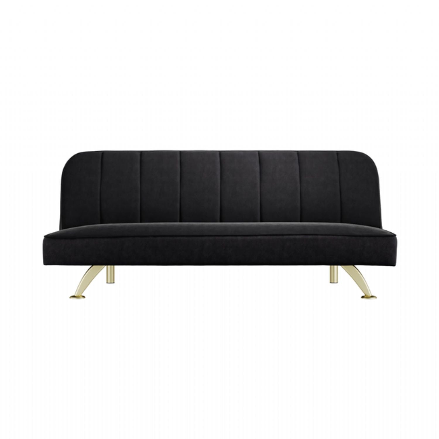 Modern Black Velvet Fabric Sofa Bed
