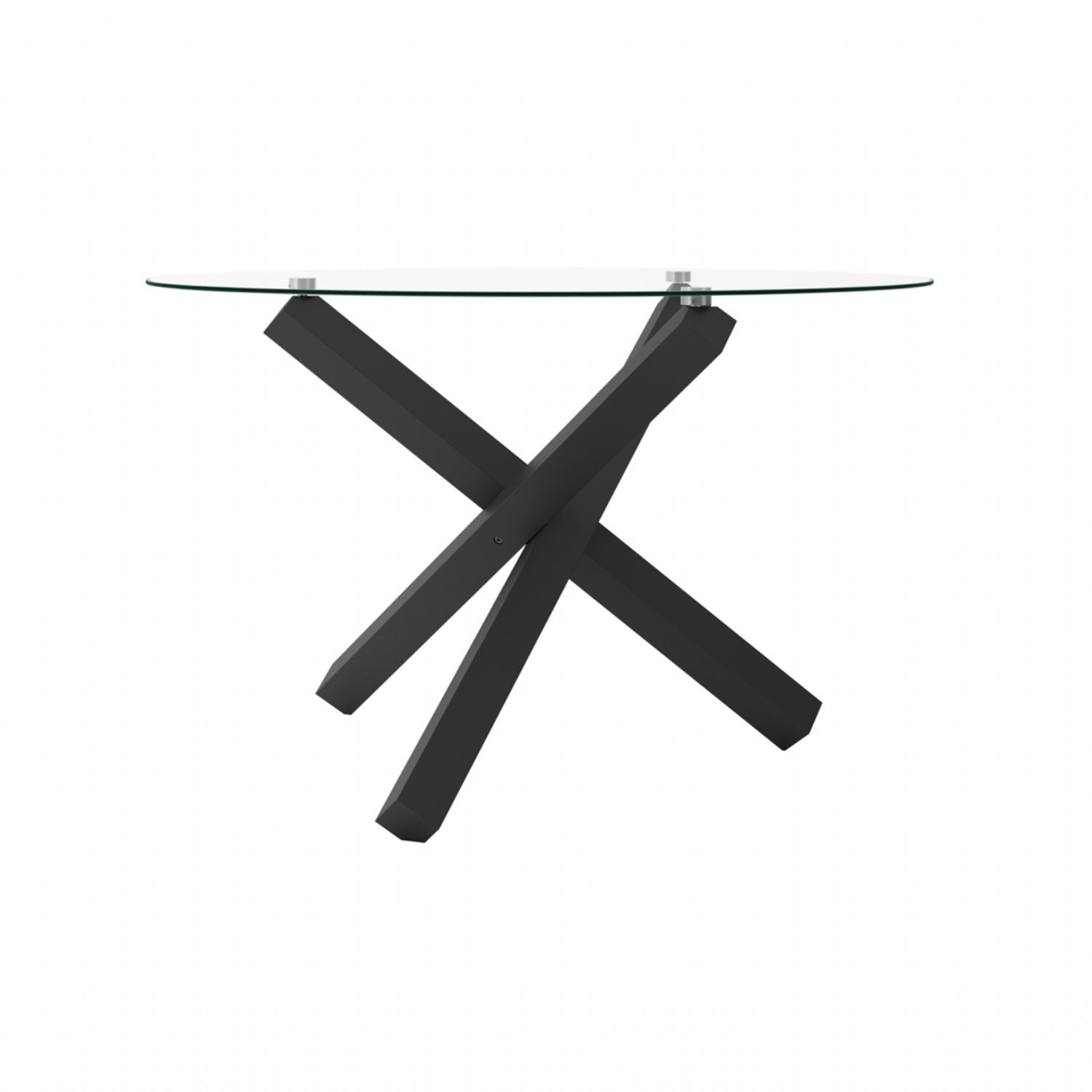 Capri Glass And Black Dining Table