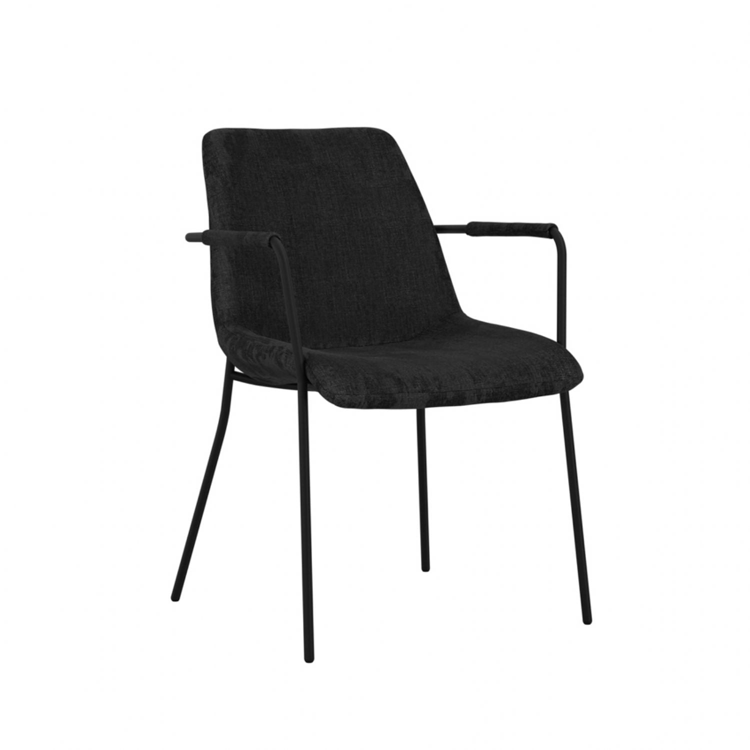 Carlo Black Dining Chair With Arms
