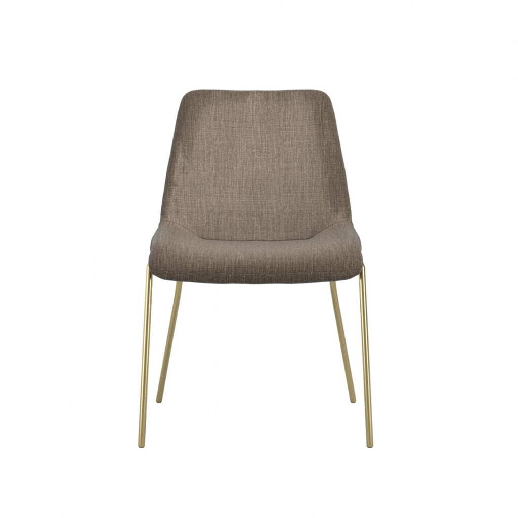 Carlo Taupe And Gold Dining Chair
