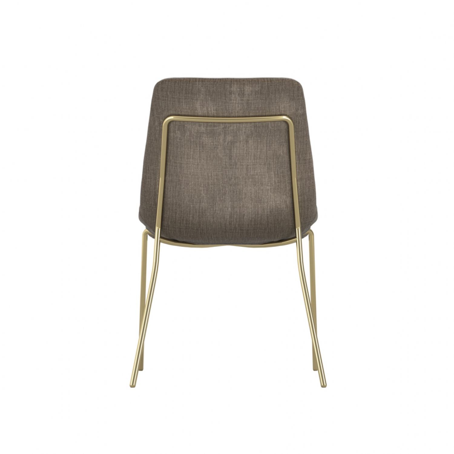 Carlo Taupe And Gold Dining Chair