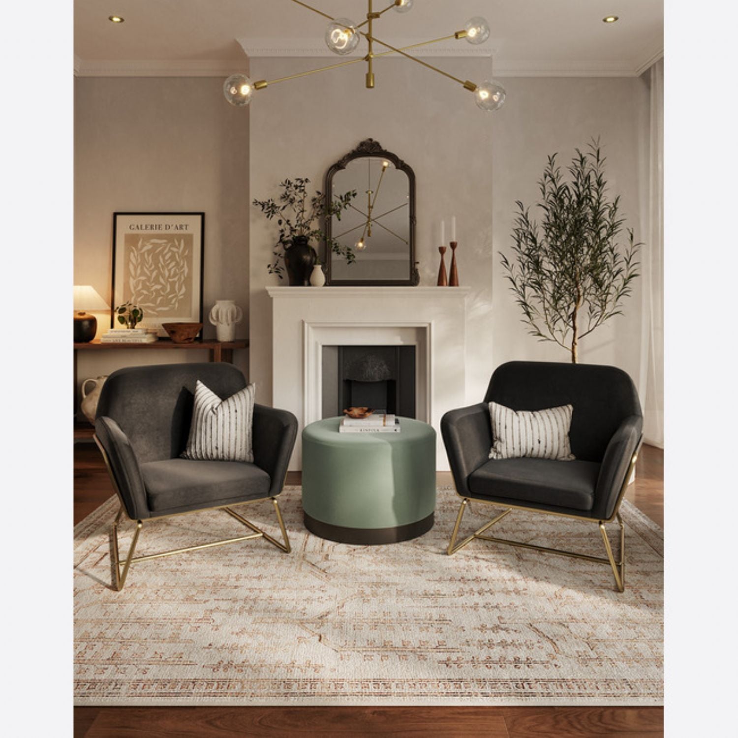 Charles Armchair Black