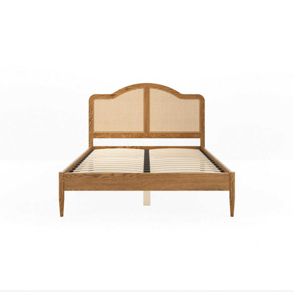 Smoked Brown Wood Double 135cm 4ft6 Bed Frame