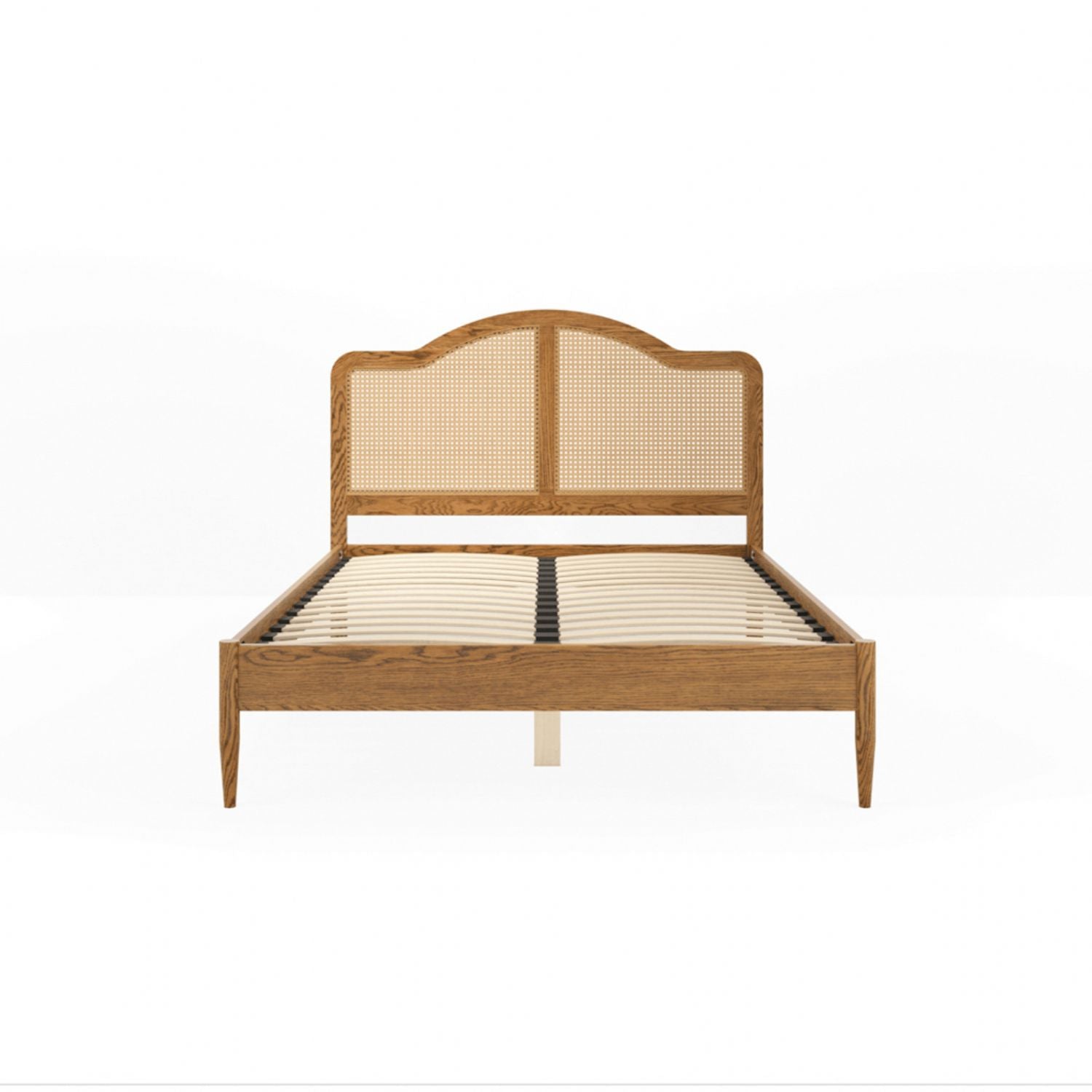 Smoked Brown Wood Double 135cm 4ft6 Bed Frame