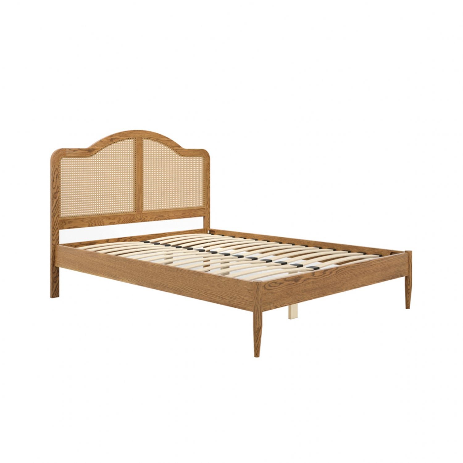 Smoked Brown Wood Double 135cm 4ft6 Bed Frame