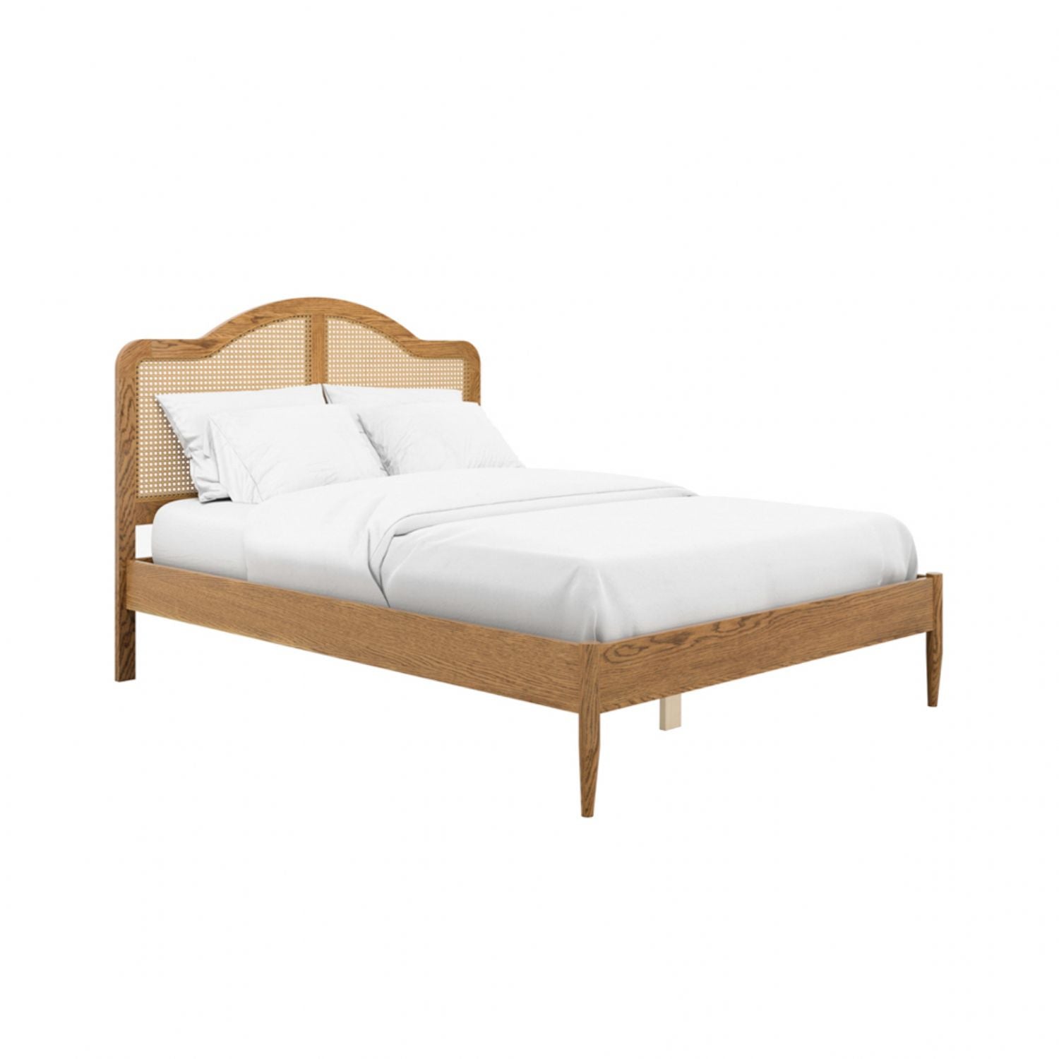 Smoked Brown Wood Double 135cm 4ft6 Bed Frame