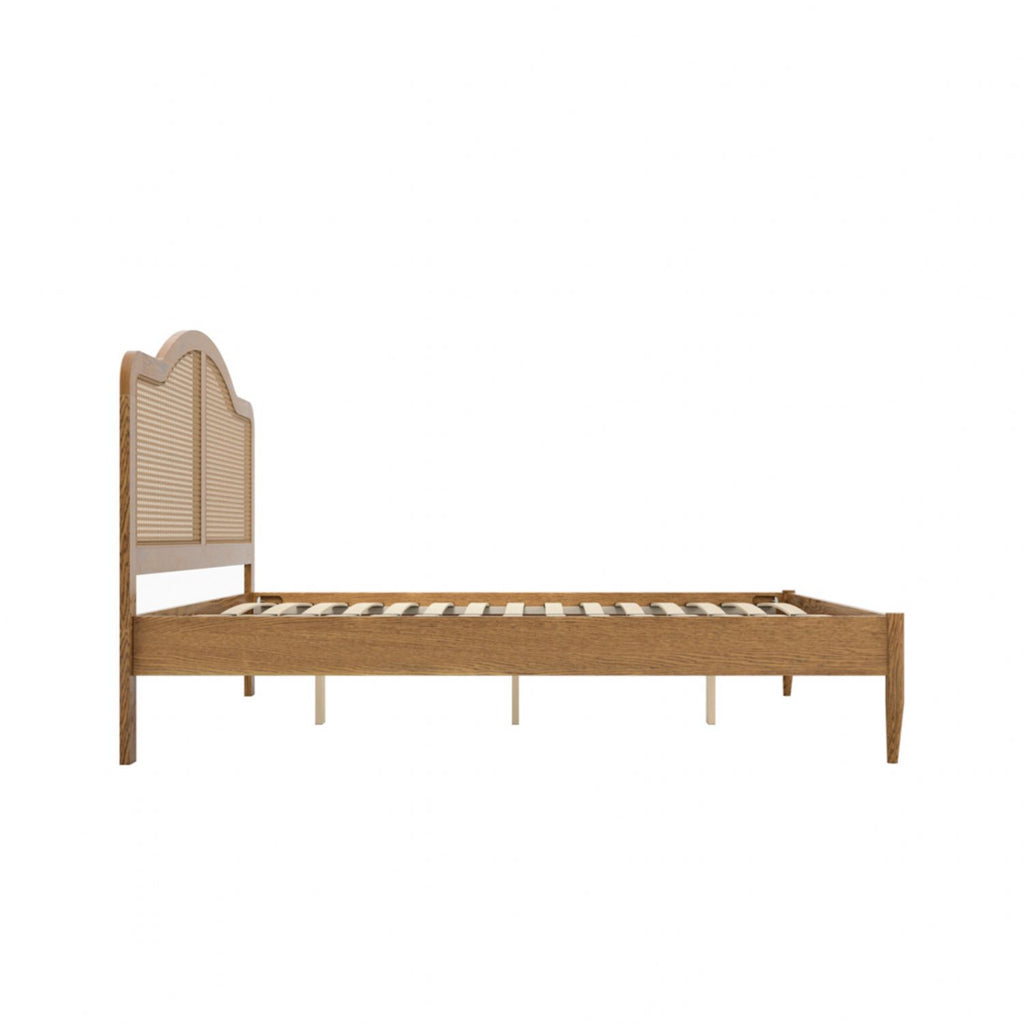Smoked Brown Wood Double 135cm 4ft6 Bed Frame