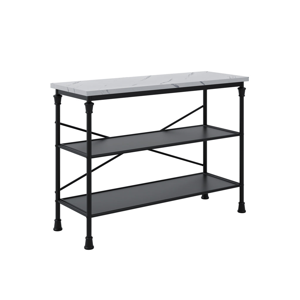 Fairmont Marble And Black Console Table