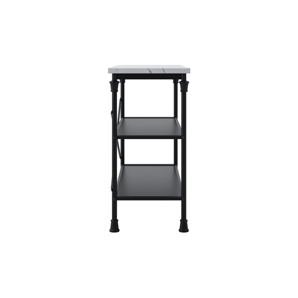 Fairmont Marble And Black Console Table