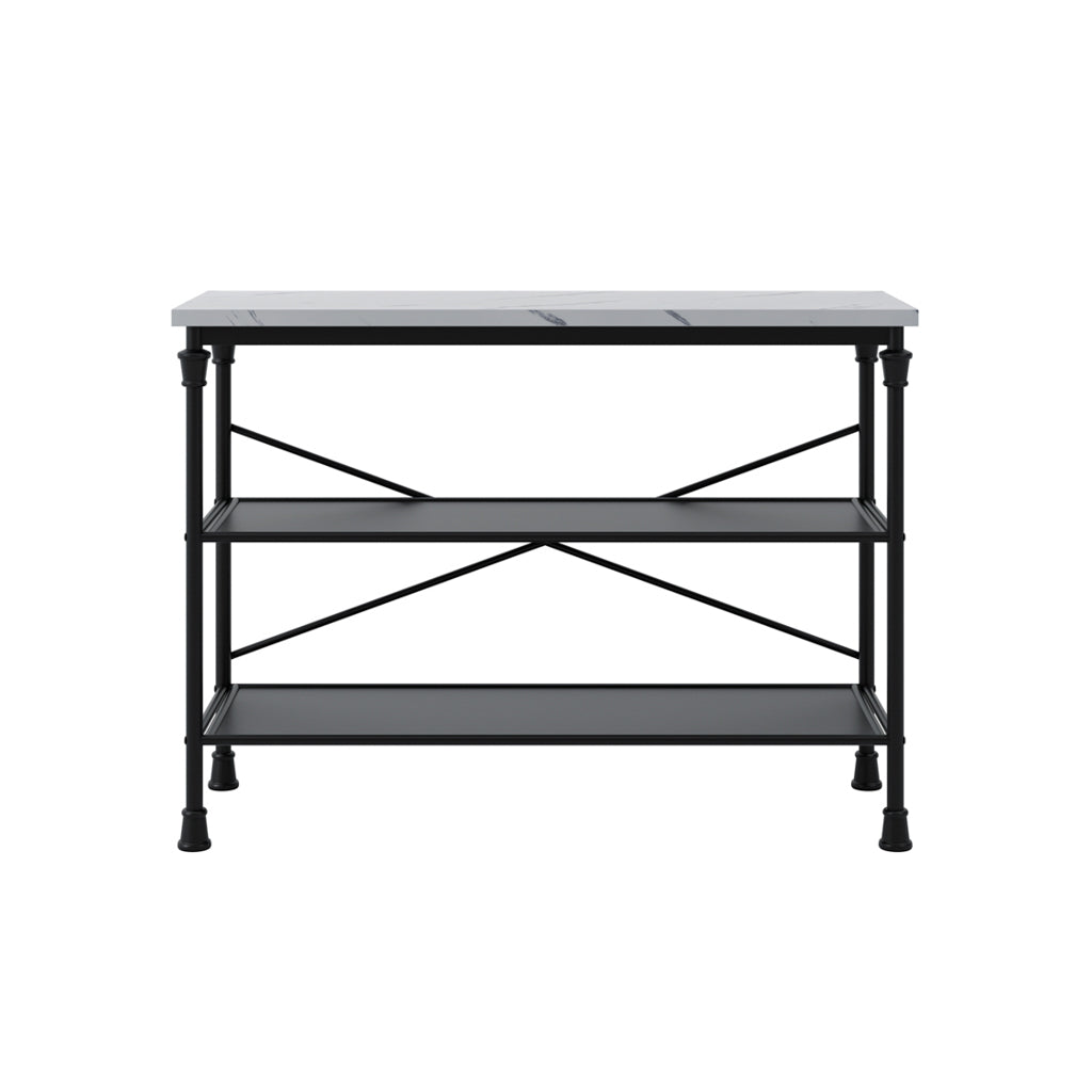 Fairmont Marble And Black Console Table