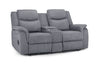 Grey Fabric 2 Seater Electric Recliner Sofa