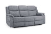 Grey Fabric 3 Seater Electric Recliner Sofa