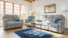 Grey Fabric 3+2+1 Manual Recliner Sofa Set