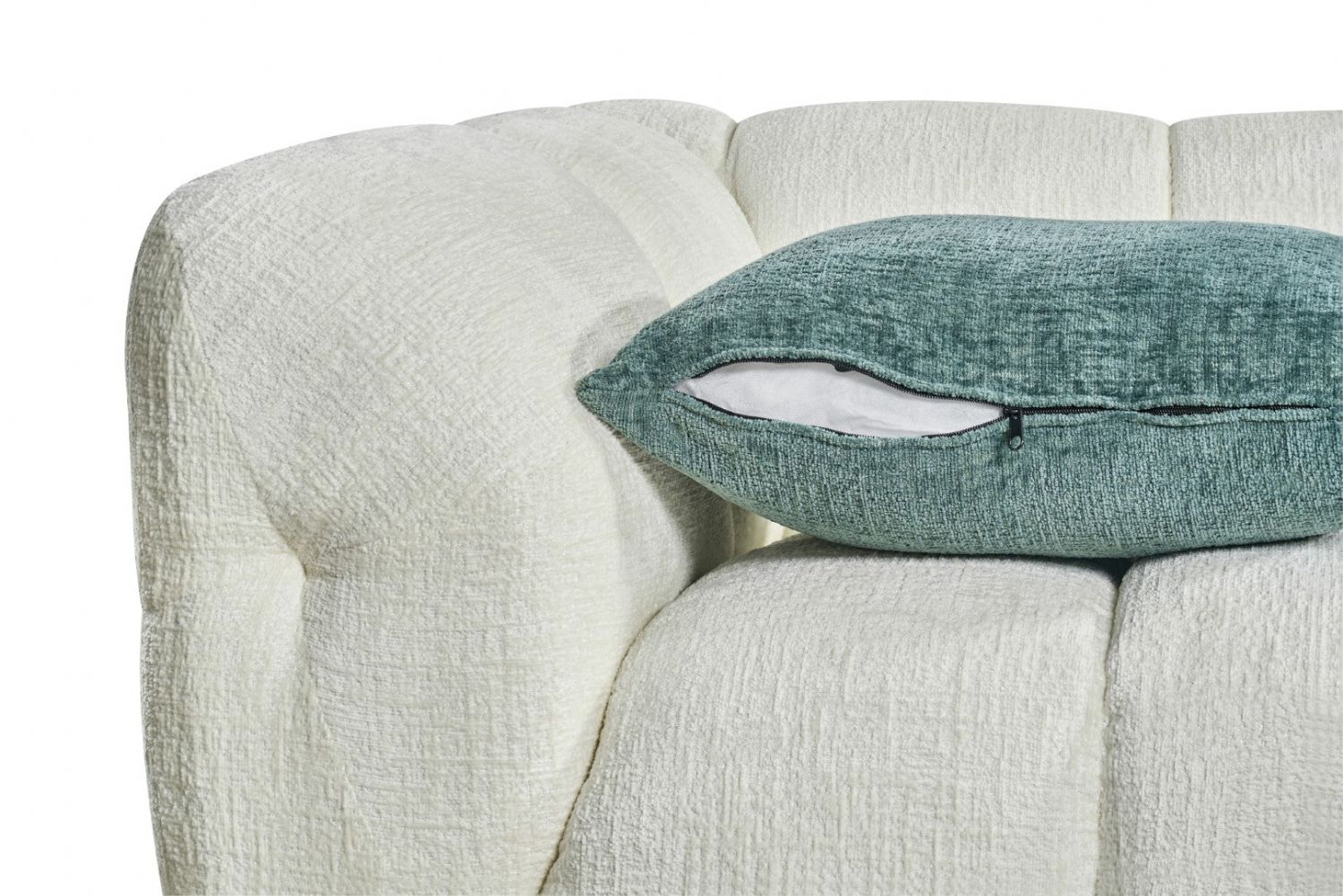 Beige Fabric Right Hand Facing L Shape Corner Sofa