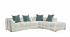 Beige Fabric Right Hand Facing L Shape Corner Sofa