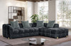 Charcoal Fabric L Shaped Corner Sofa Right Hand Facing