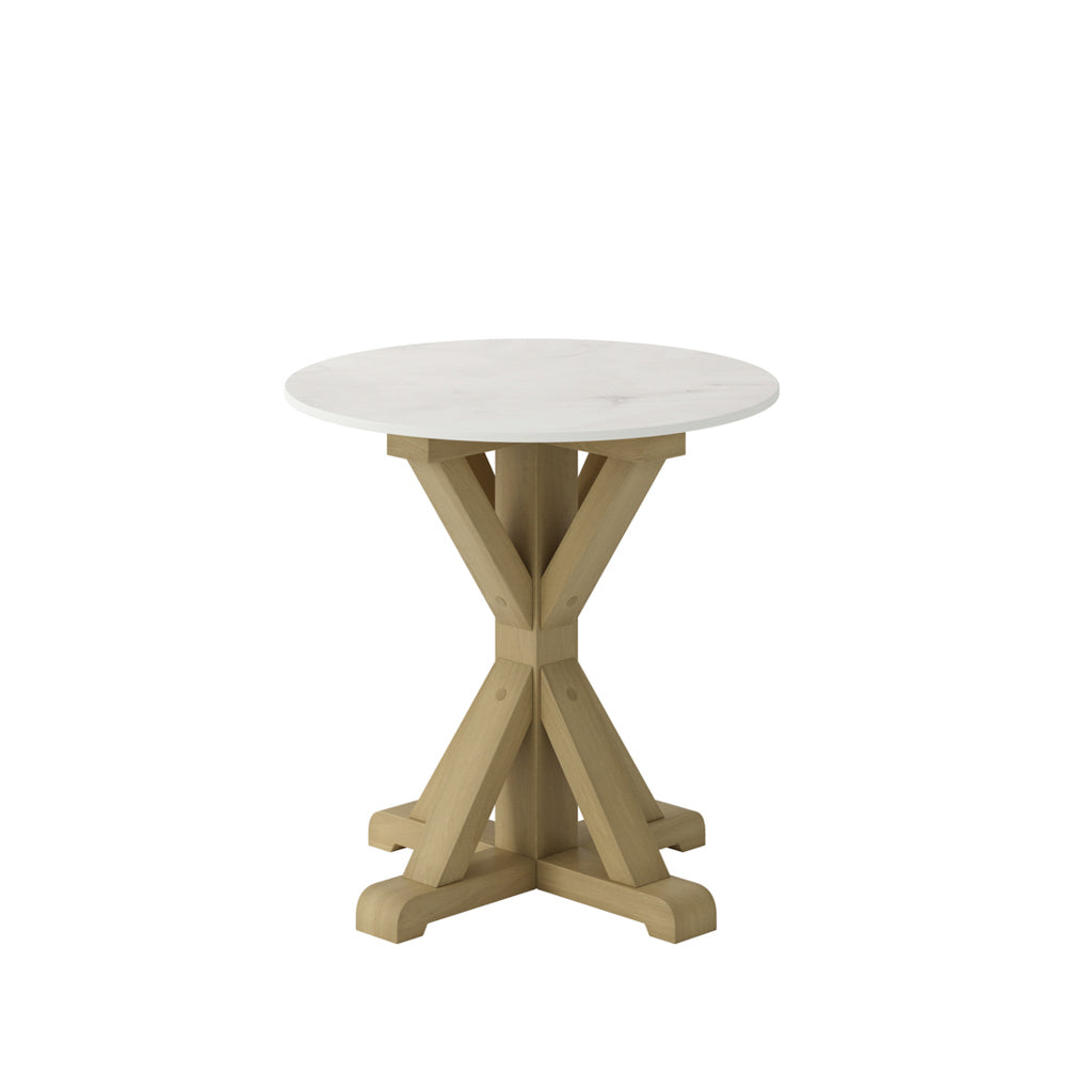 Harrow Stone And Latte Side Table