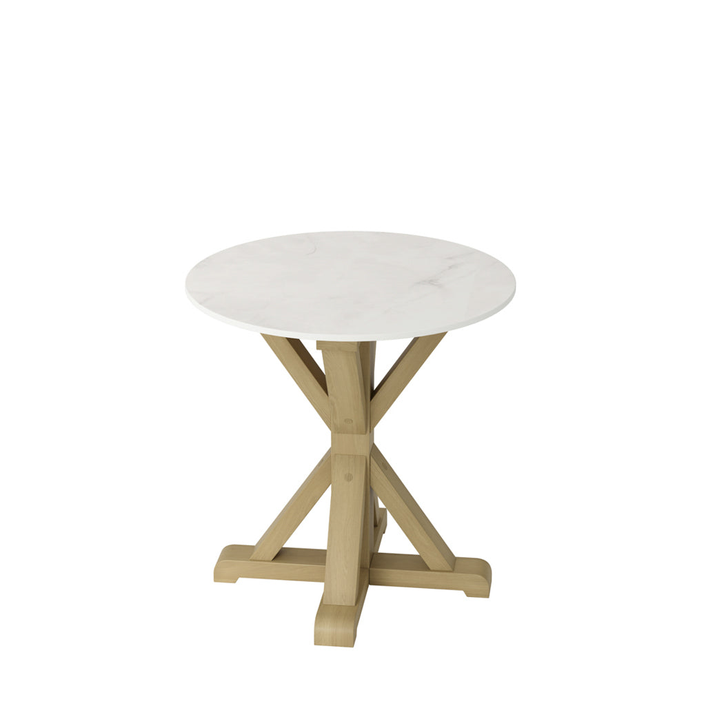 Harrow Stone And Latte Side Table