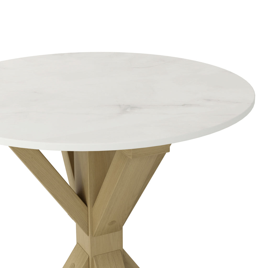 Harrow Stone And Latte Side Table