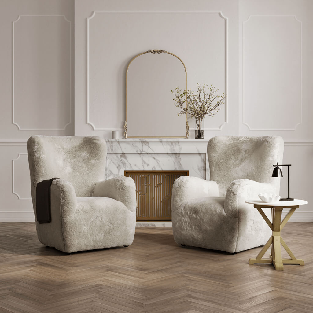 Harrow Stone And Latte Side Table