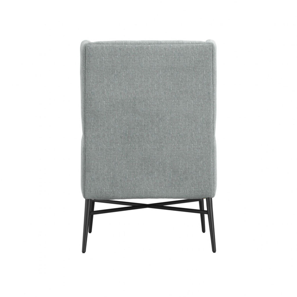 Seafoam Tweed Upholstered High Back Accent Chair with Cushion