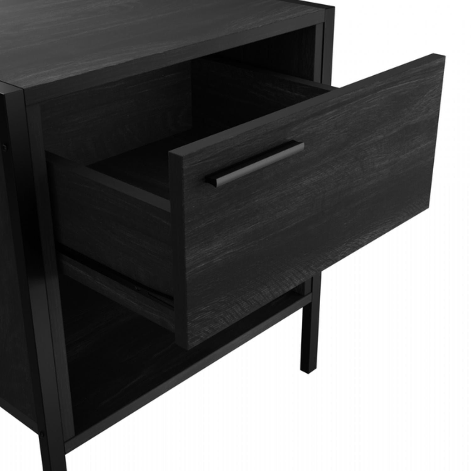 Hoxton Black Bedside Cabinet