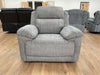 Grey Fabric Electric Recliner Armchair
